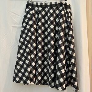Talbots Black and White Checkered Skirt
